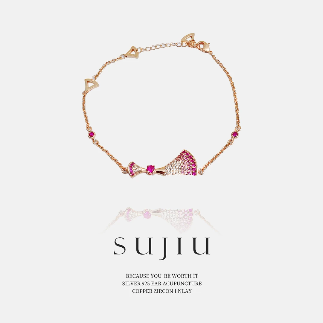 铜合金手链 SUJIU【乱世佳人手链】设计师简约轻奢气质ins手链7371