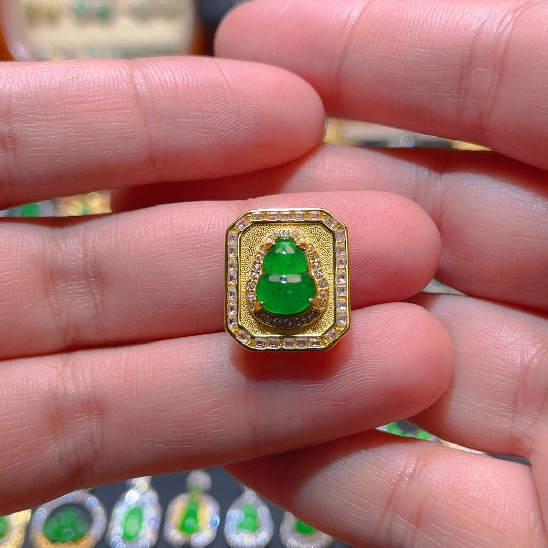 翡翠银S925镶嵌吊坠(不含链)