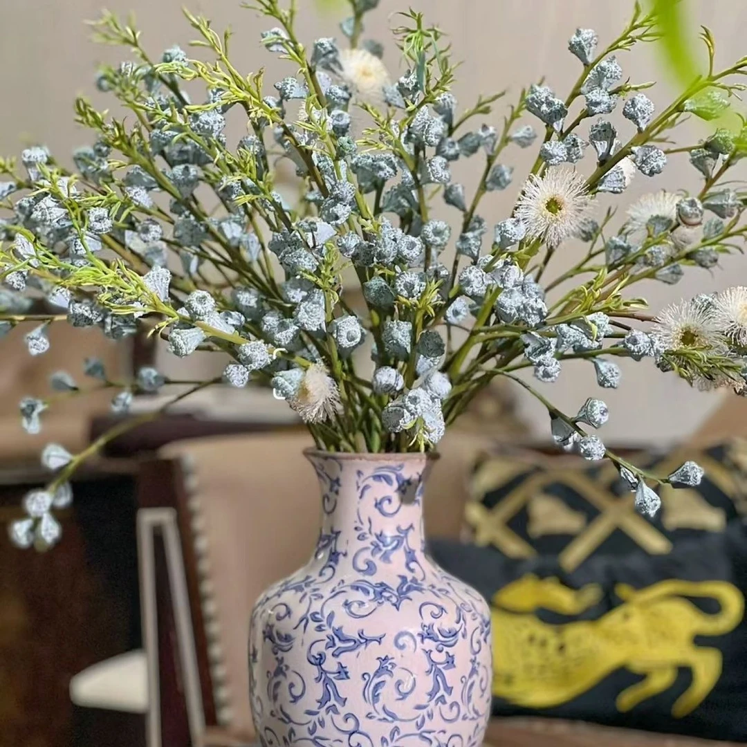 云南干花尤加利果新鲜桉树果驱蚊真花干花永生尤加利风干花束摆设