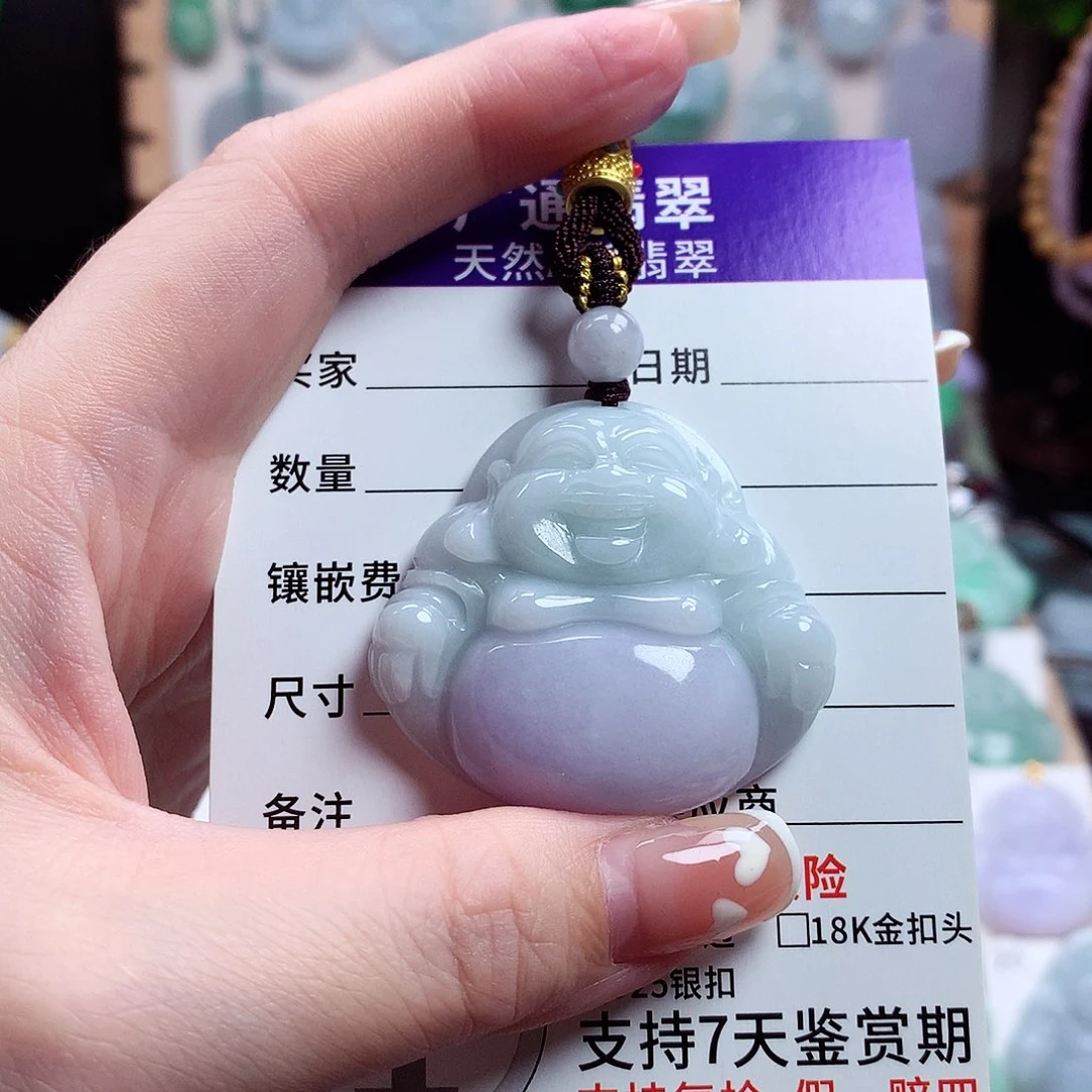 翡翠未镶嵌颈饰佛公26