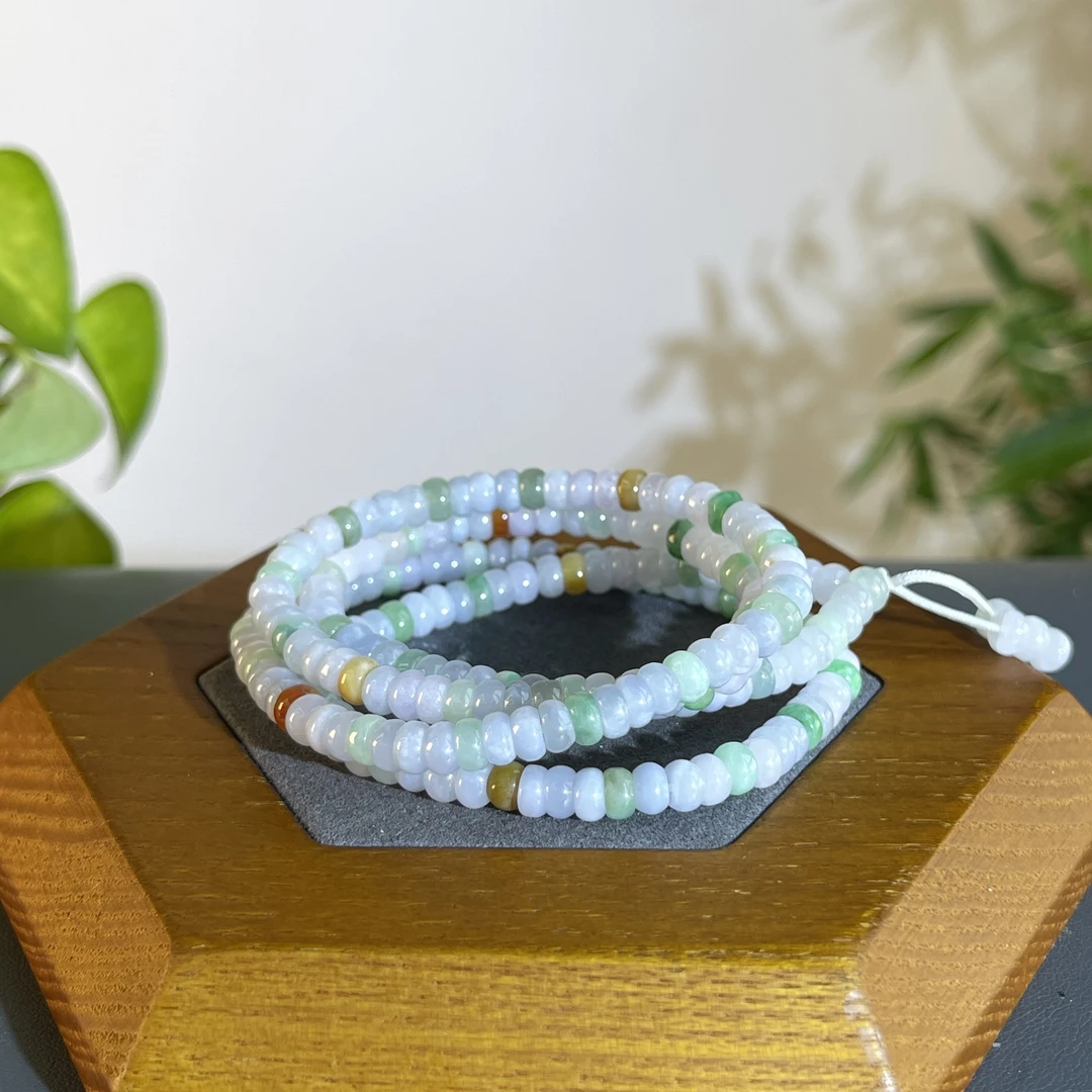 JXA24-20 天然翡翠缅甸A货 翡翠珠链