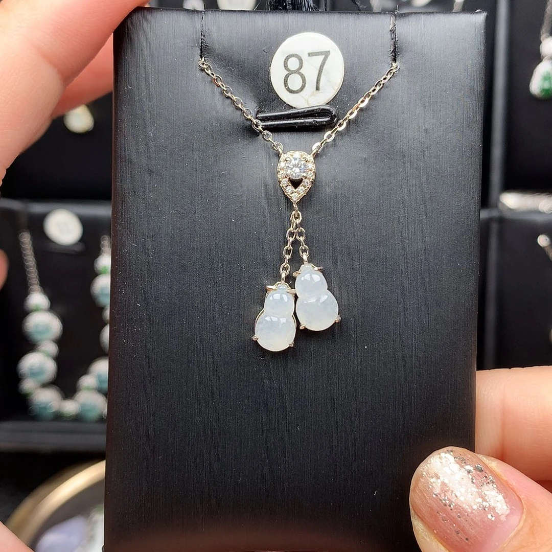 翡翠银S925镶嵌颈饰