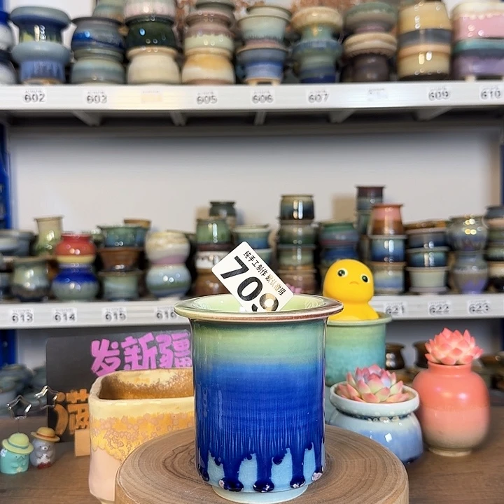 李****）景德镇手工陶瓷盆 口8