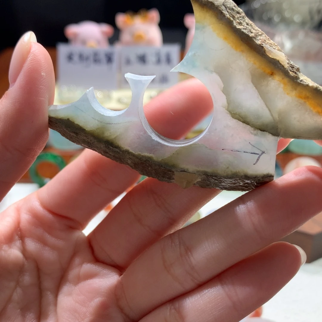 未镶嵌定制翡翠末****开9颗冰珠卡5.8