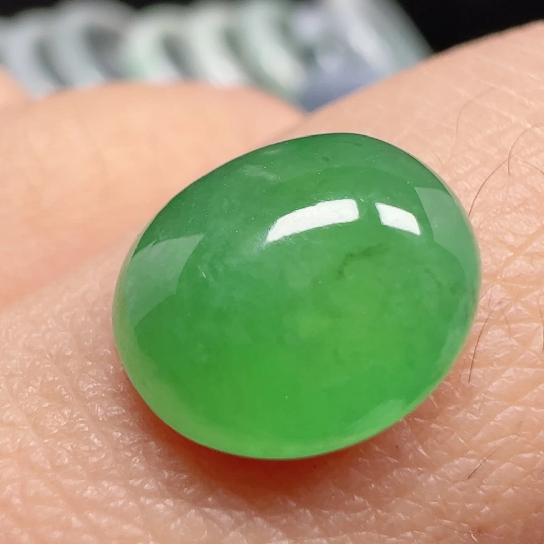 翡翠未镶嵌耳饰蛋面