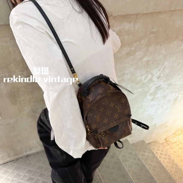 95新 LouisVuitton/路易威登 复燃精选/老花mini双肩包