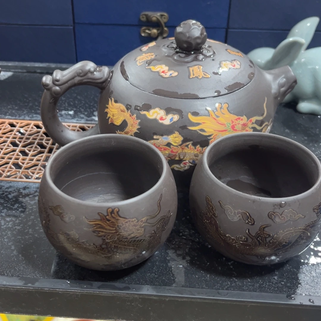 紫砂茶杯500cc一股2杯