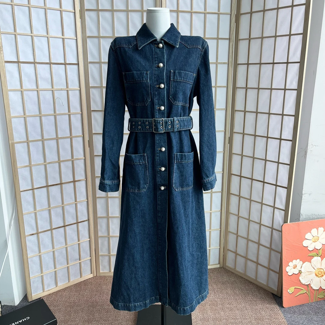 99新 MIU MIU/缪缪 A9746 miumiu 牛仔连衣裙 38码 99新 肩宽38