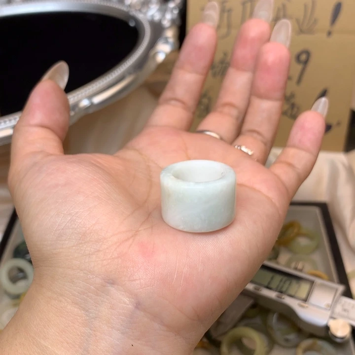 C***A合金蛇纹石玉戒指