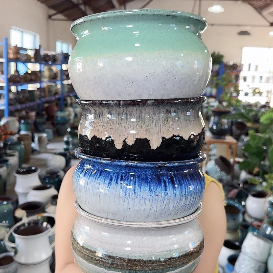 紫砂花盆高12.13口18.19