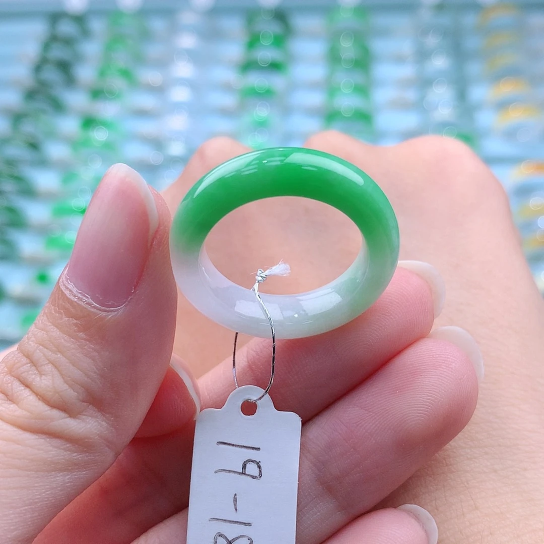 翡翠戒指未镶嵌缅甸翡翠A货