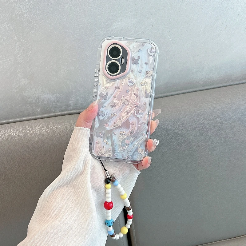 适用荣耀300手机壳全包防摔荣耀300pro羽纱透明边可爱小猫保护套