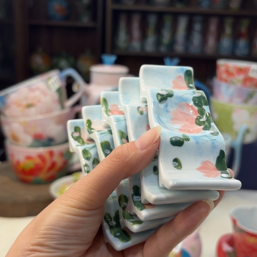 瓷片@****?景德镇手绘高温釉下彩陶瓷茶具