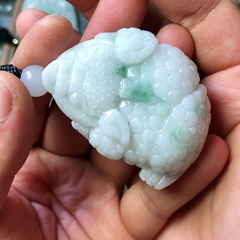 颈饰未镶嵌翡翠福豆豆珠宝翡翠颈饰