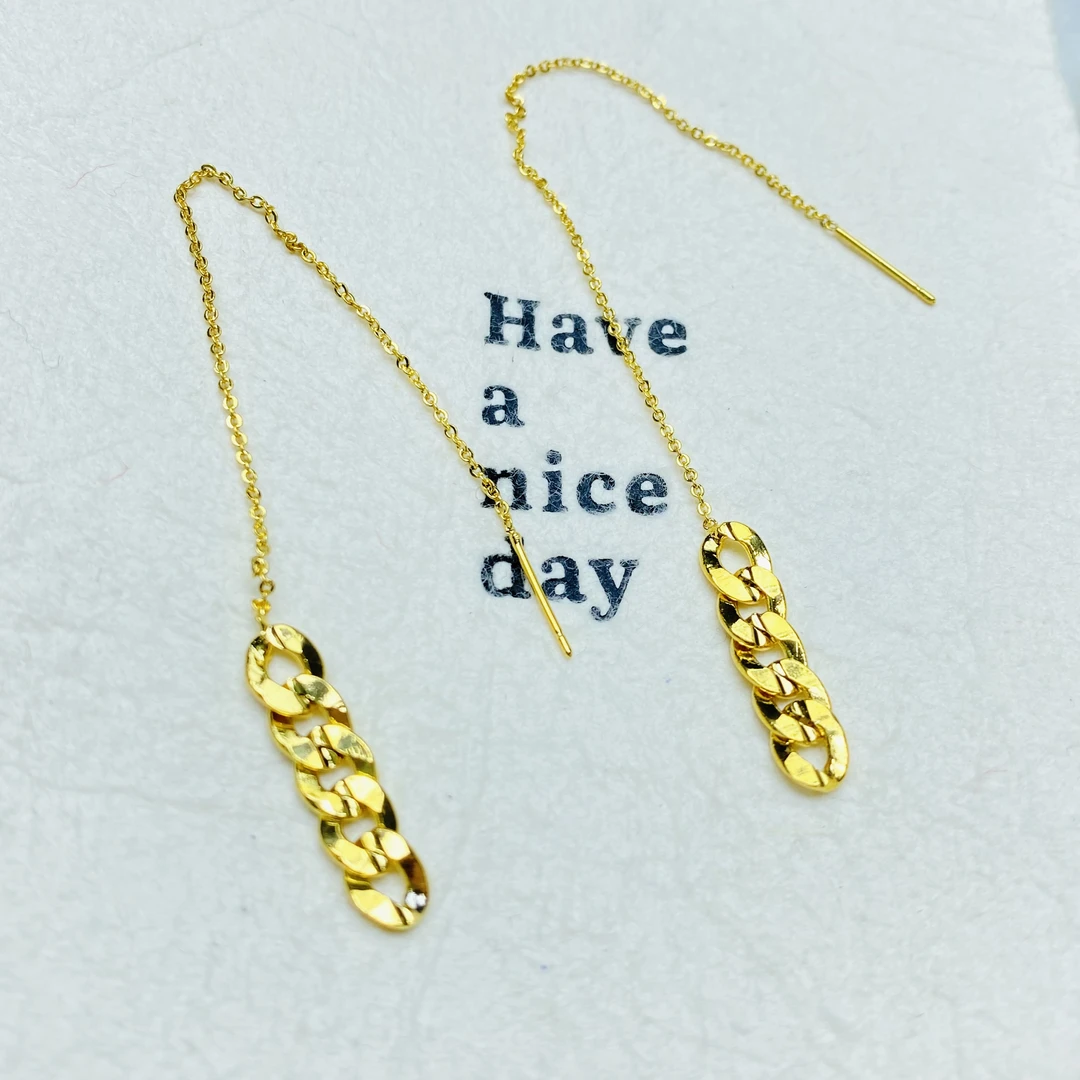 耳饰 M黄色环环相扣耳饰多样性发货46967