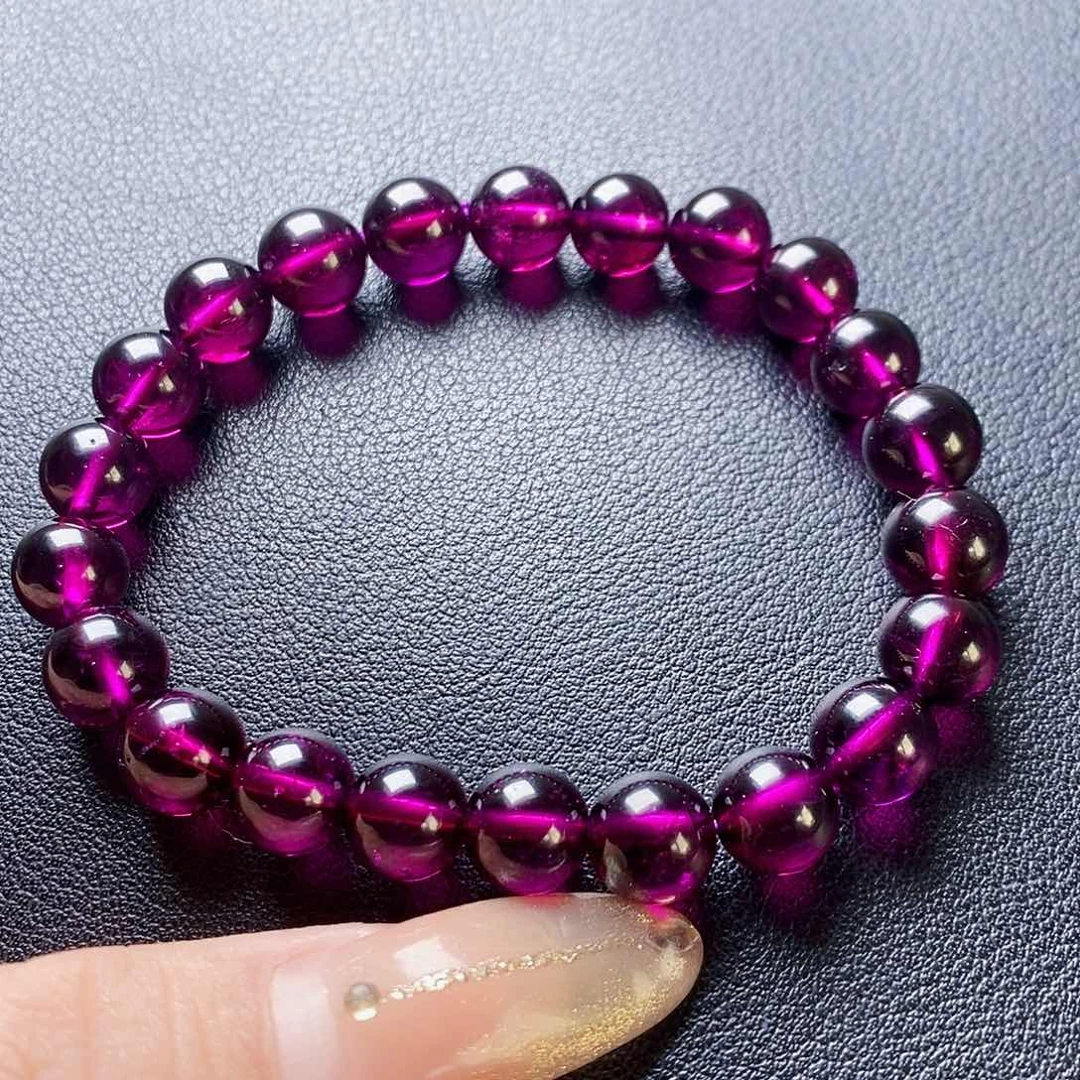 石榴石手链未镶嵌上**水8.0单圈毕业级