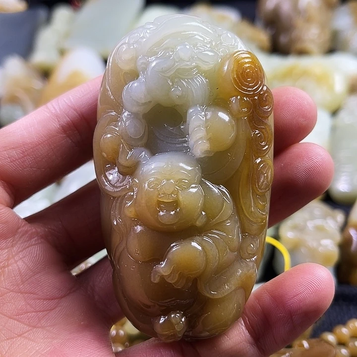 和田玉未镶嵌吊坠(不含链)