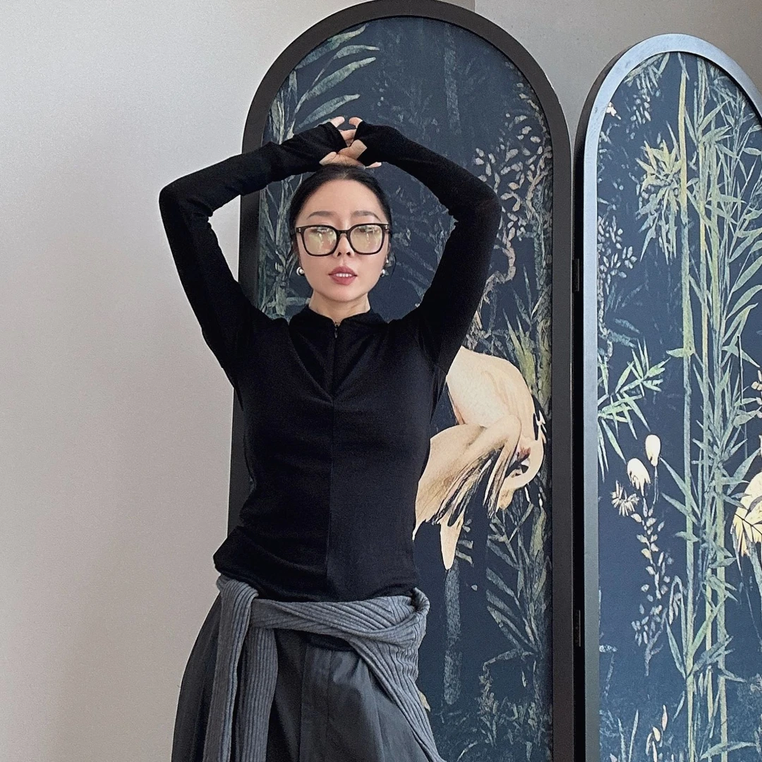 Action Studios 【纸片人】大大 100羊毛针织连帽衫上衣W016TX