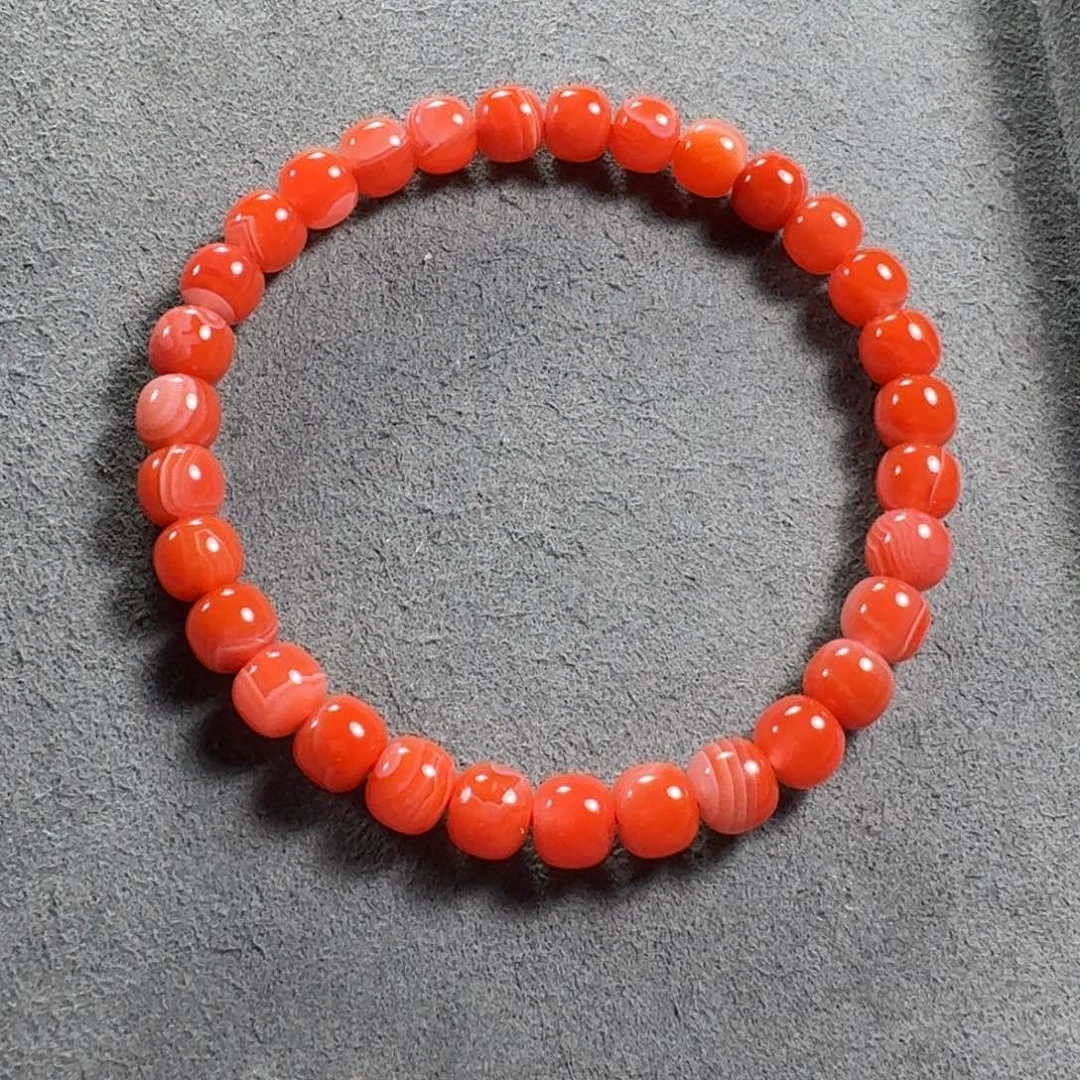 南红玛瑙未镶嵌手串尺寸7