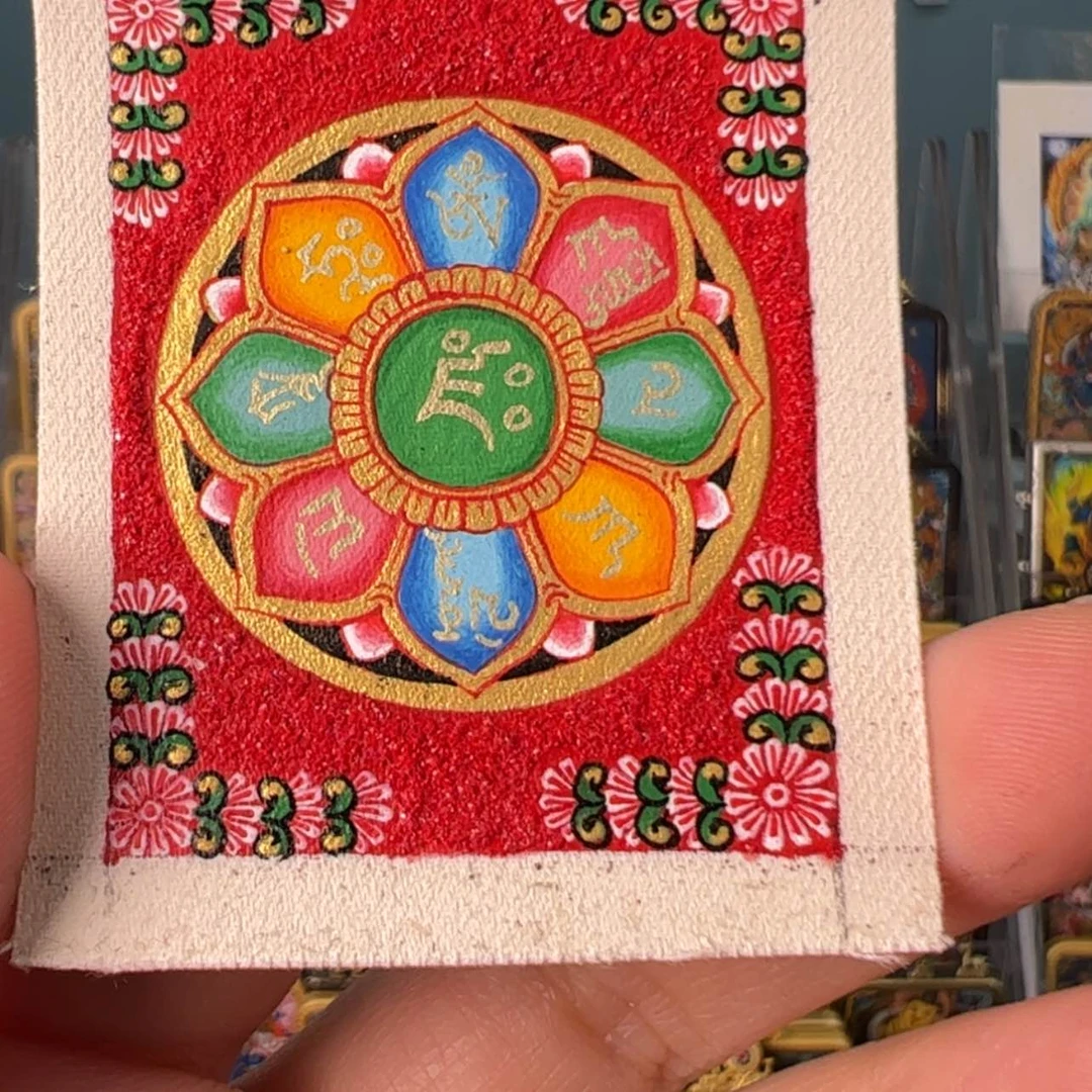 【闪购商品】吊坠俗**猪财财唐卡绘画作品