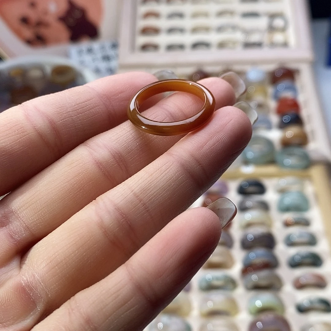 玛瑙/玉髓未镶嵌戒指A 24不退换港18