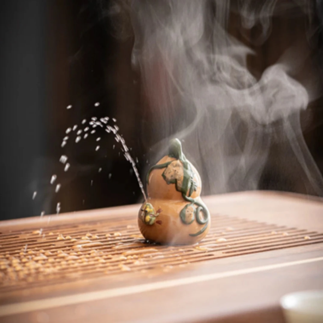 世俗器茶桌摆件宜兴紫砂喷水茶宠青蛙可爱摆件茶玩 葫芦款 单个价