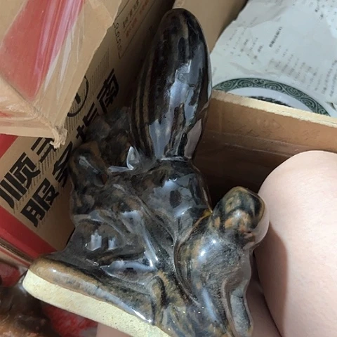 瓷片国营厂库存摆件