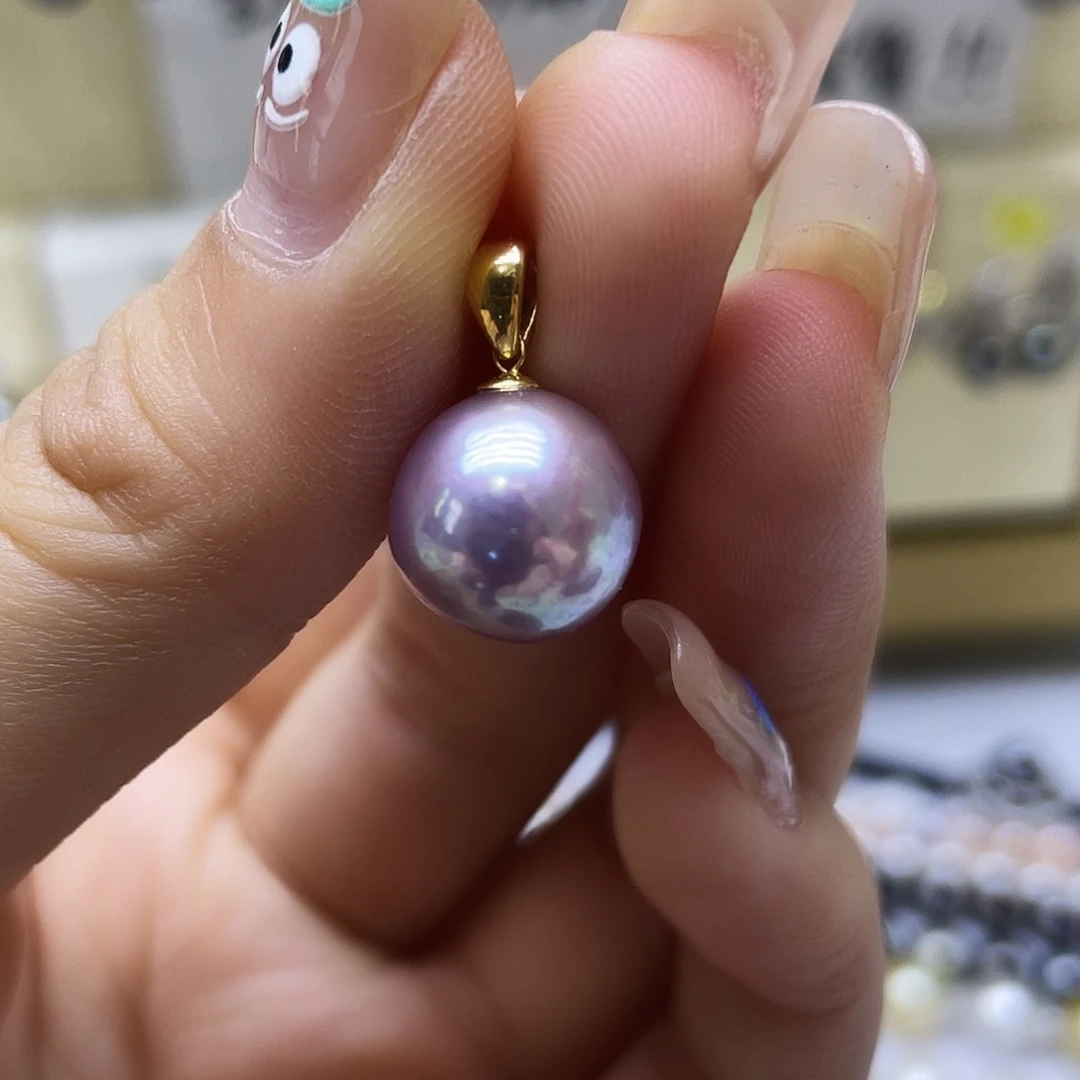 淡水珍珠18K金镶嵌颈饰