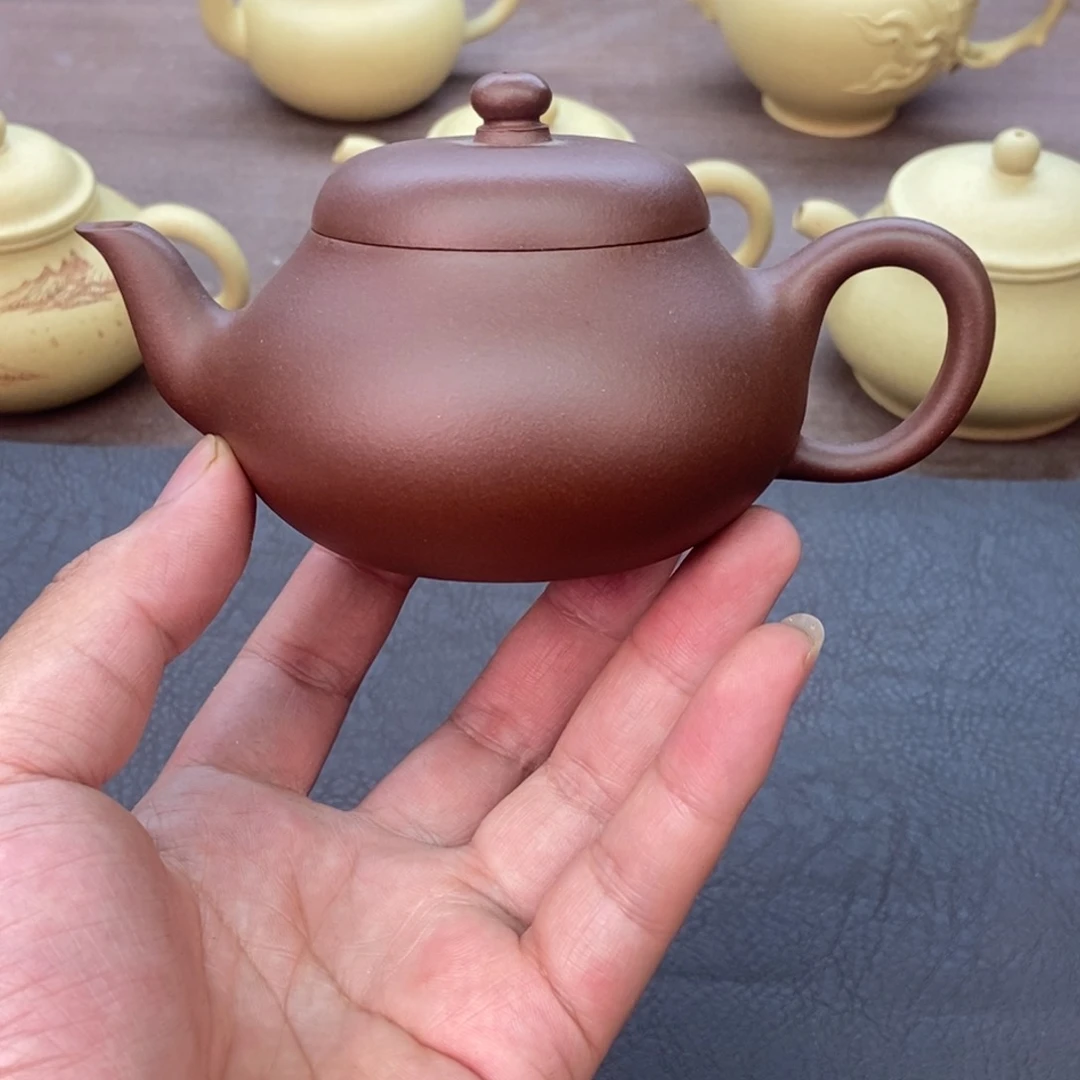 茶壶紫砂五号井底槽清老母亲制作容量160