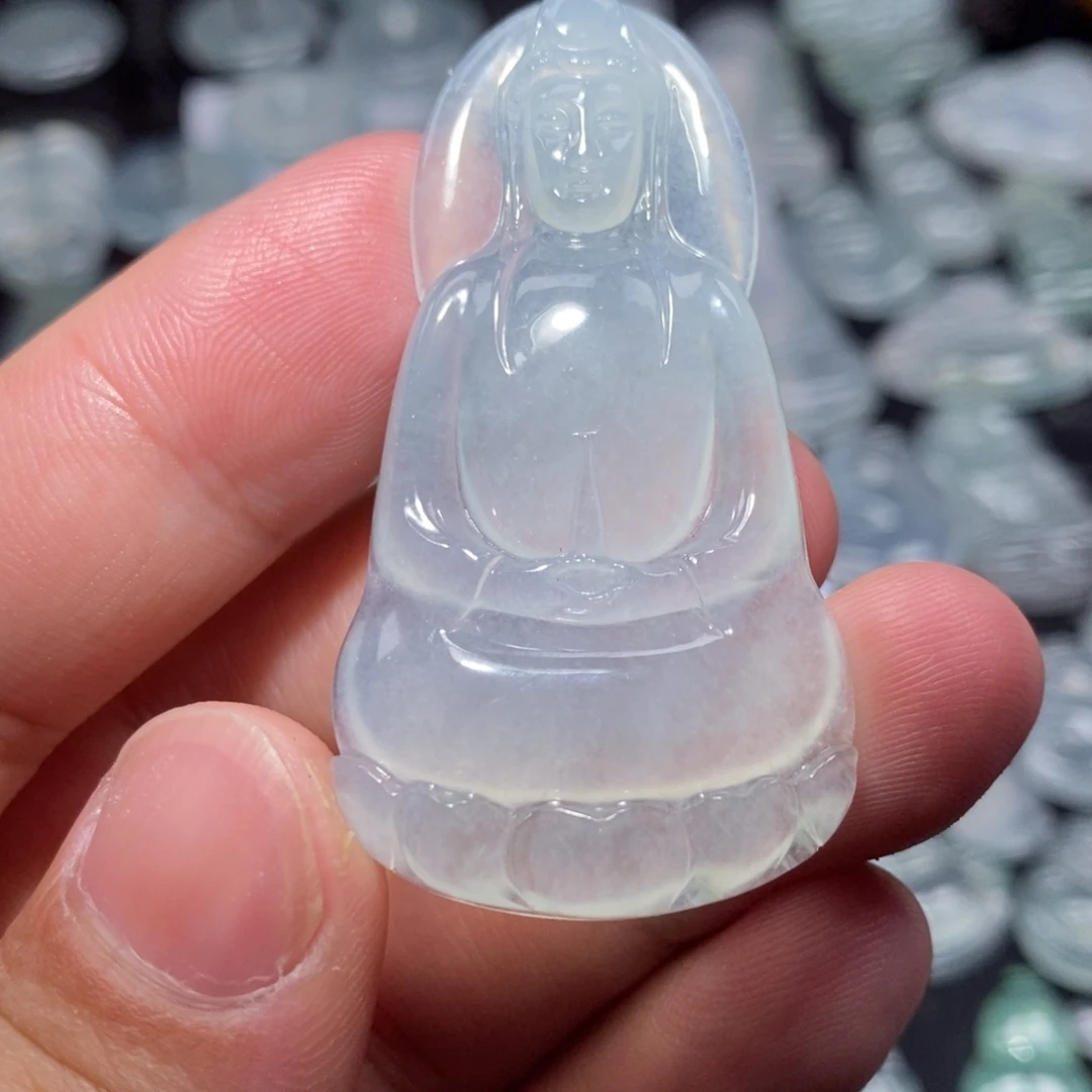 吊坠(不含链)未镶嵌翡翠观音吊坠