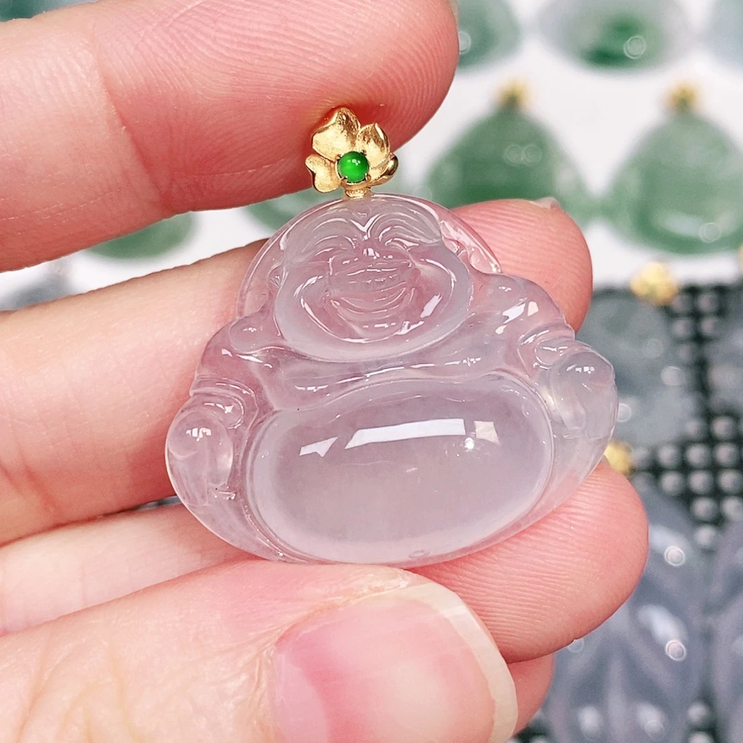 颈饰18K金镶嵌翡翠