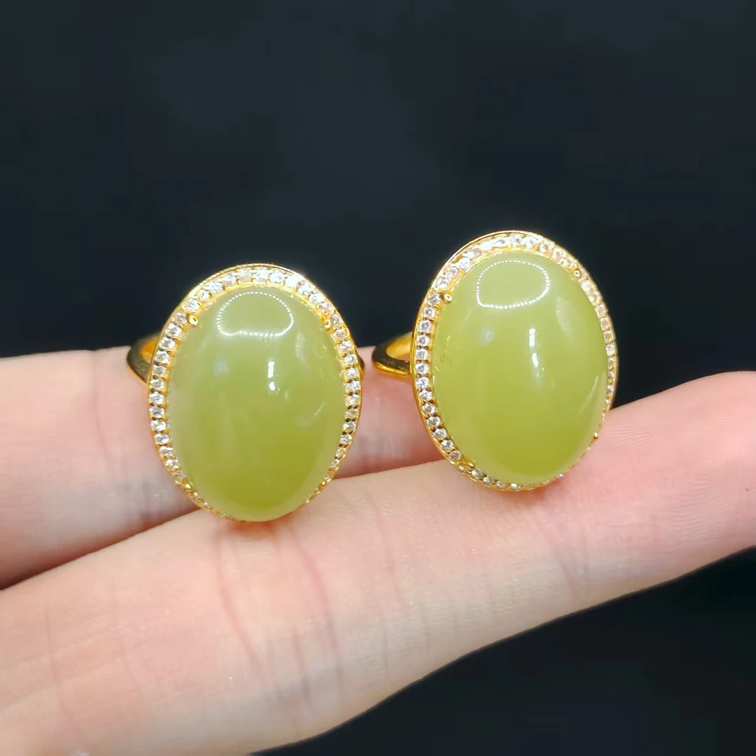 【李想精选】和田玉蛋面戒指L13【多样性发其一】