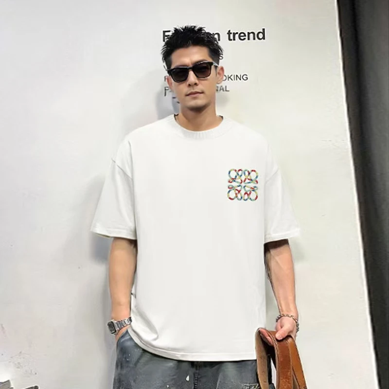 【罗家小花T恤】夏季新品轻奢时尚短袖男女同款--T2107