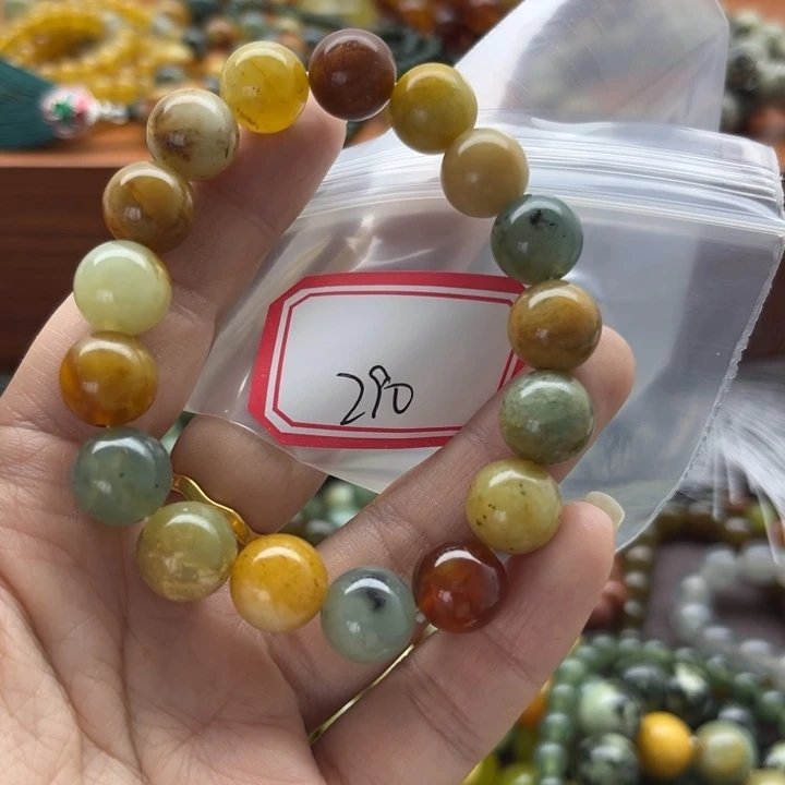 未镶嵌蛇纹石玉手链