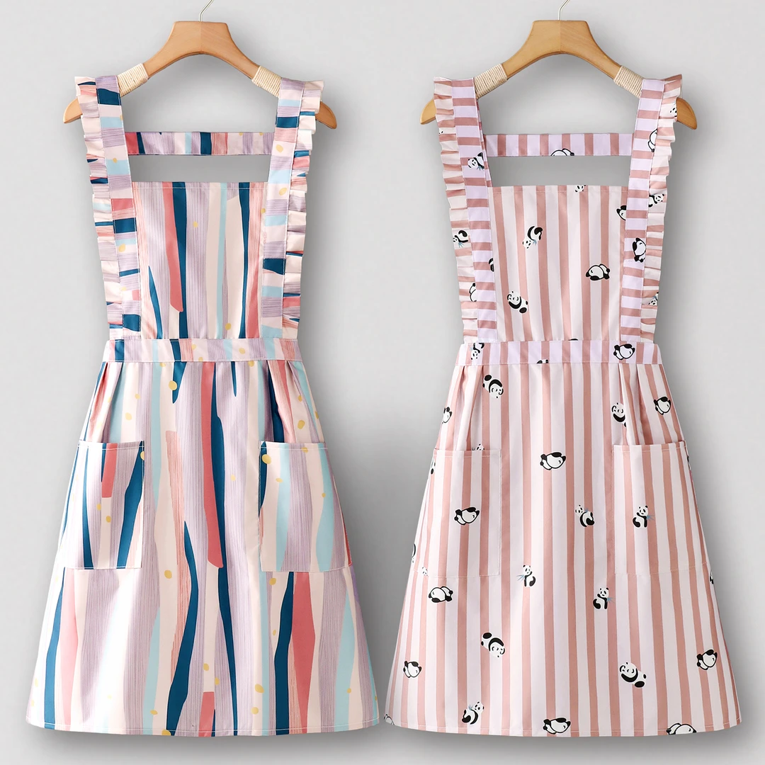 多巴胺公主围裙厨房家用工作服女式上班专用护衣擦手日式防油厨房