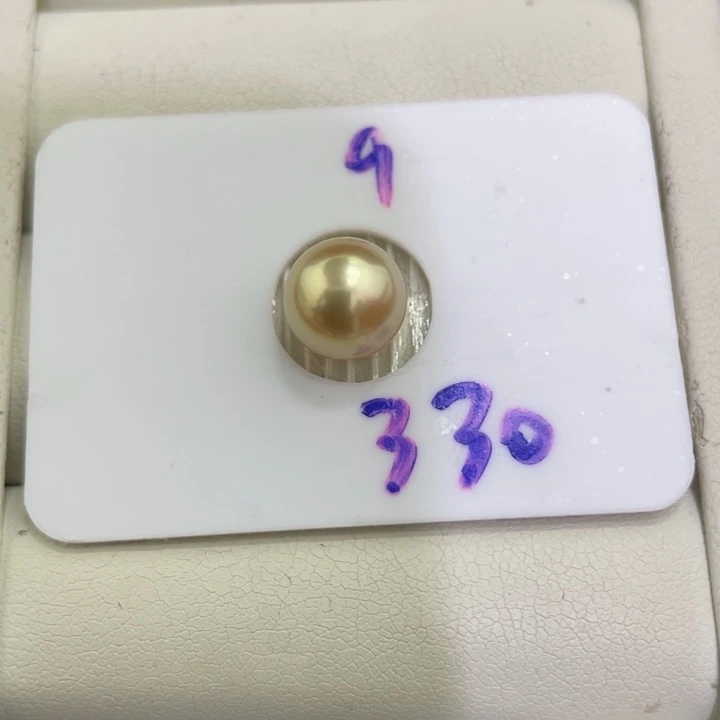 海水珍珠裸珠9mm金珠