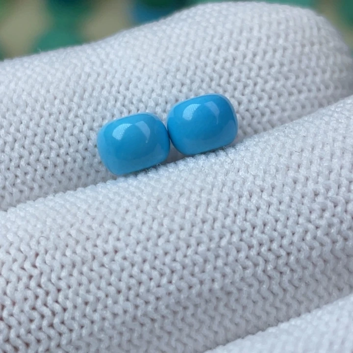 高瓷蓝6mm老型一对福利