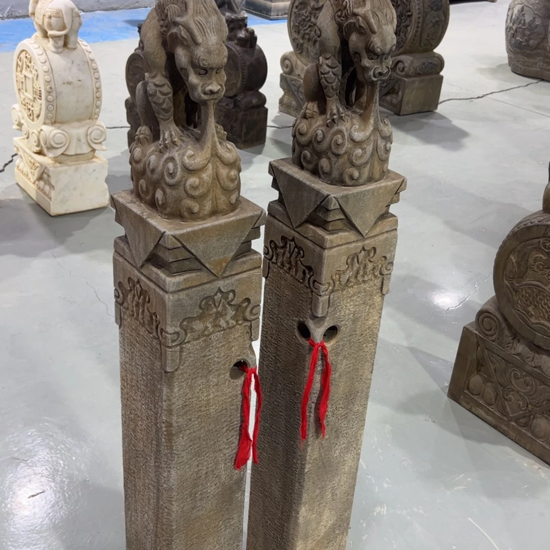 吸水兽拴马桩青石不包邮