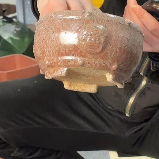 紫砂花盆渔**天宜兴紫砂