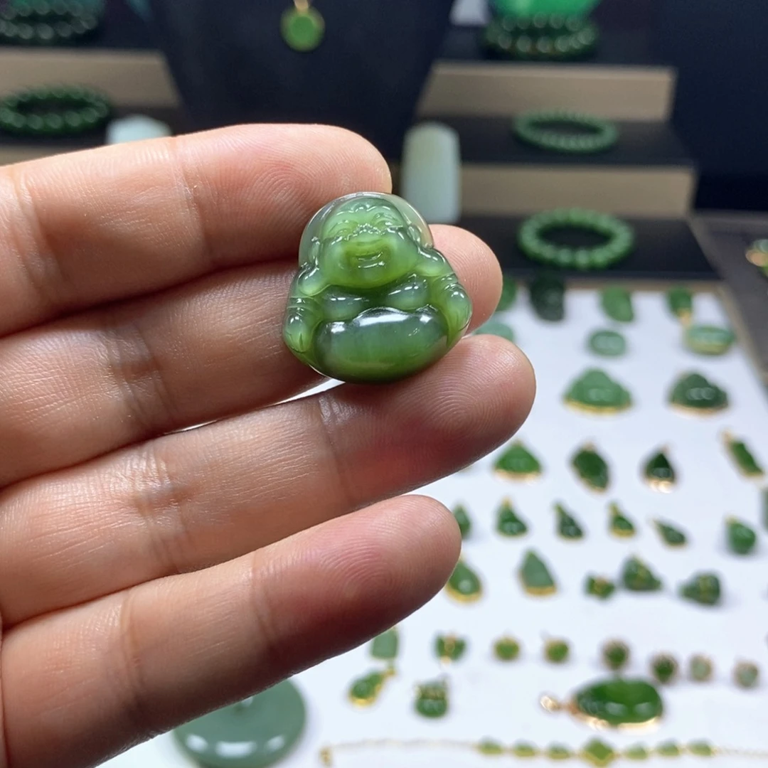 吊坠(不含链)未镶嵌和田玉（碧玉）