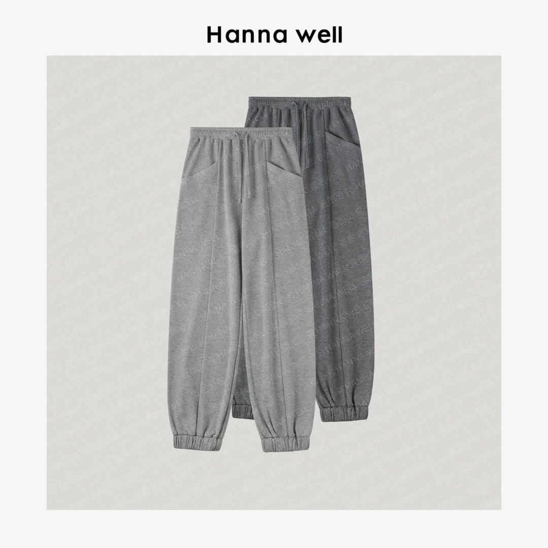 妞姐自制“口袋卫裤”早秋超级好穿！软垂显瘦万能搭收口裤KZ5C8375.