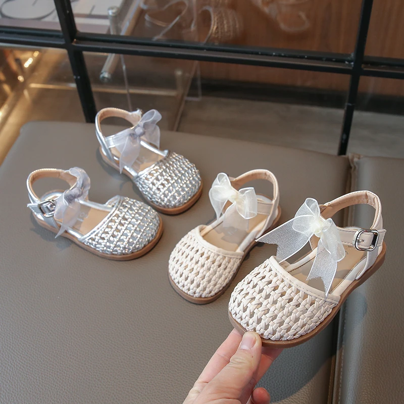 女童包头凉鞋2025夏季新款儿童鞋子女宝公主鞋软底小香风2589