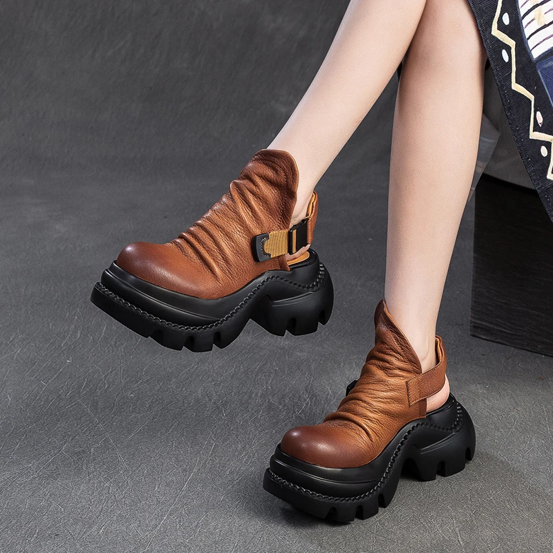 608-1秋冬厚底拼色秋季高帮圆头时尚擦色皮马丁靴系带靴子胶粘