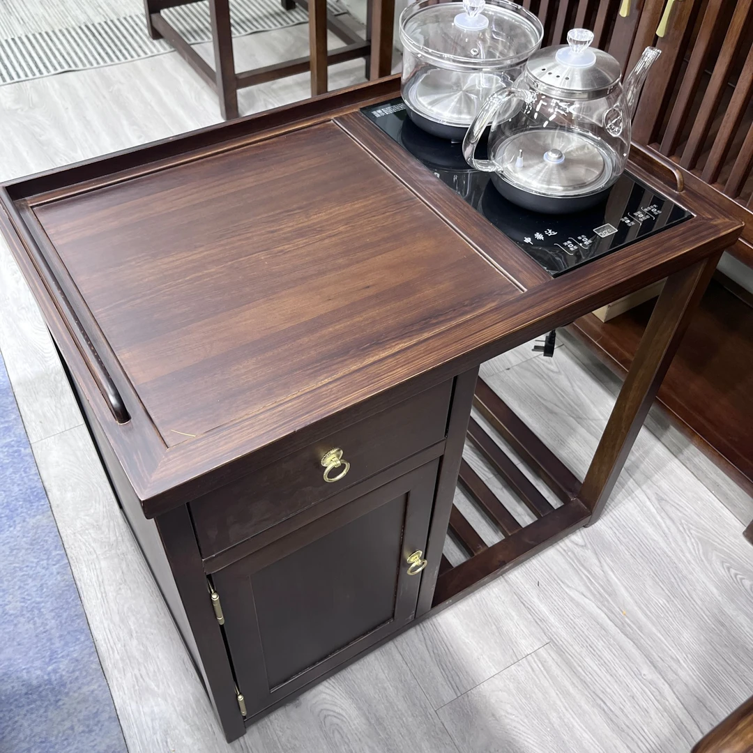 【大茶水柜】新中式茶水柜实木茶桌家用小茶台小户型茶几禅意茶车