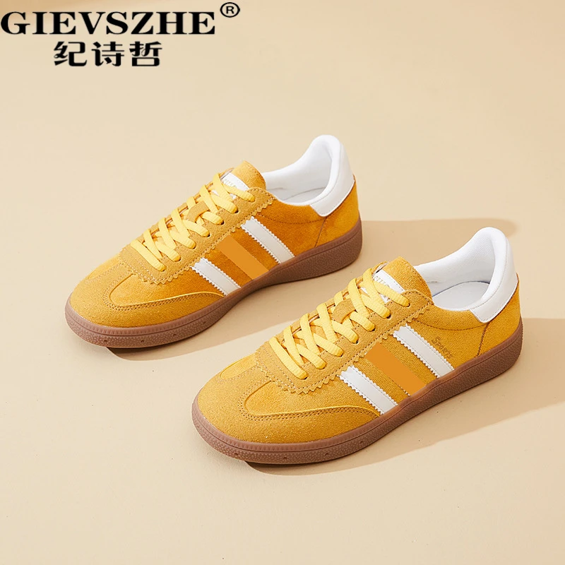 纪诗哲复古百搭德训鞋女2025秋季新款阿甘鞋女款美式复古厚底德训