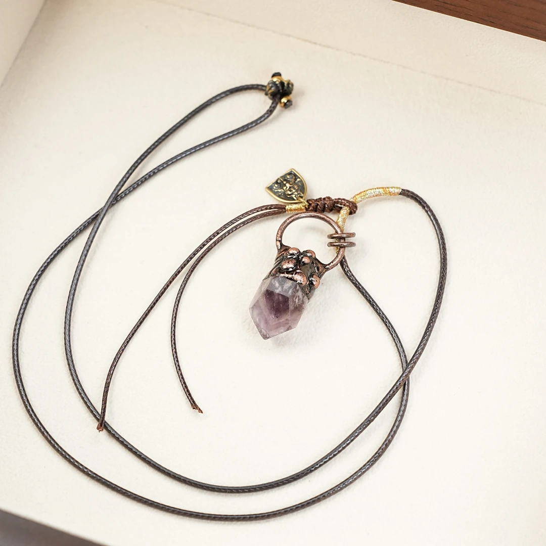 【观澜珠宝】水晶项链 复古民族风藏式潮流吊坠 多样发 1970