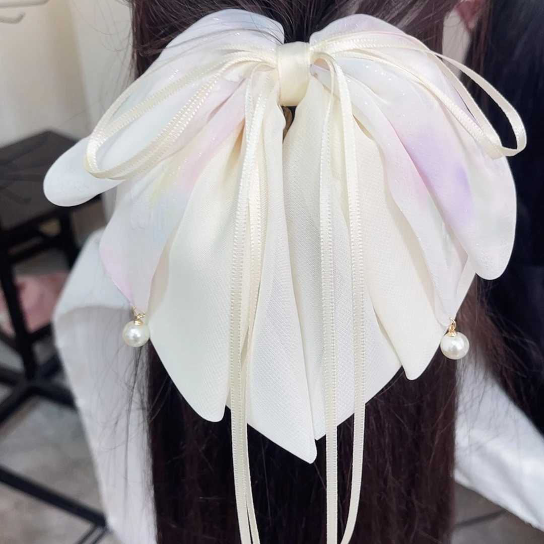 皮质非金属蝴蝶结发夹