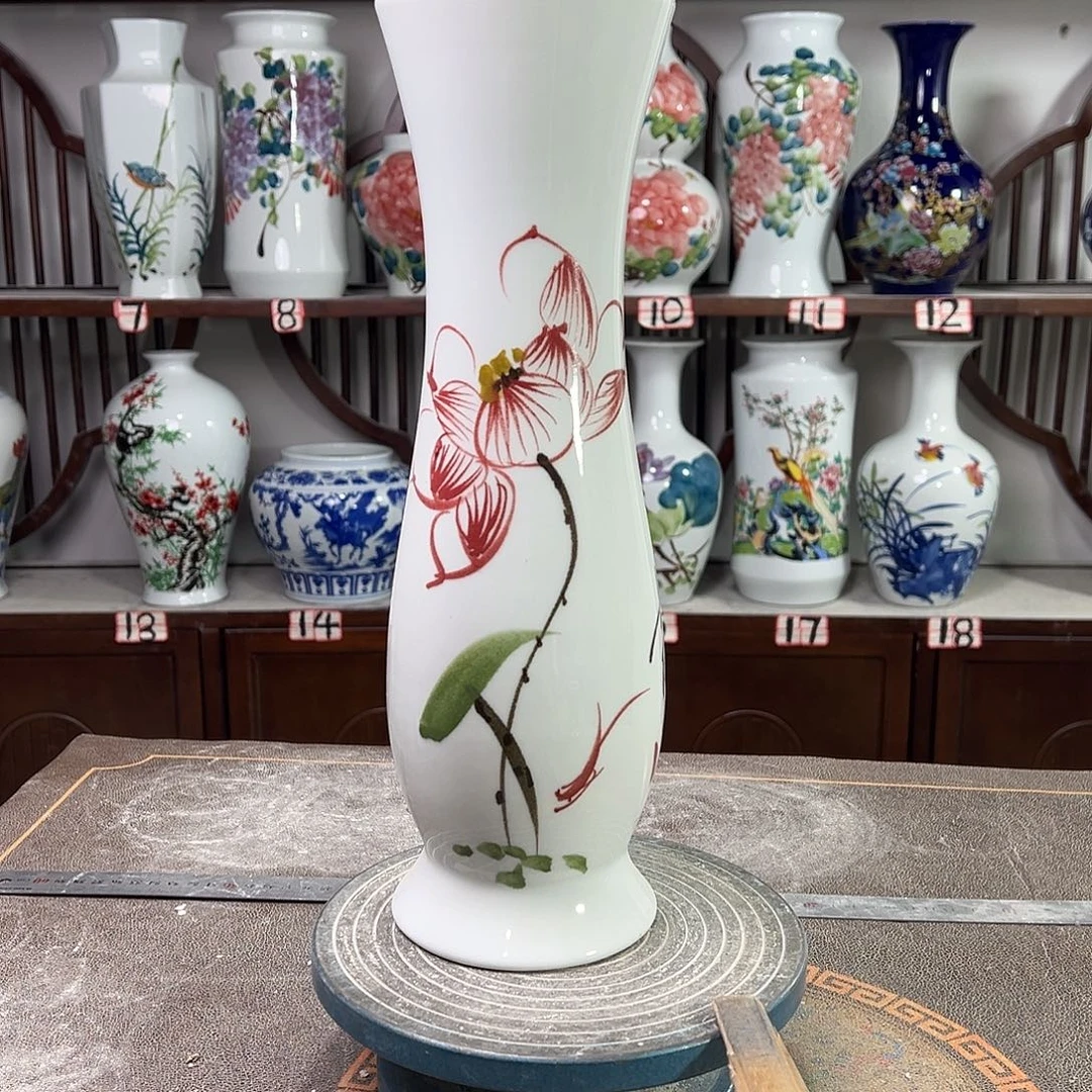 摆件陶景德镇陶瓷蛮荷花