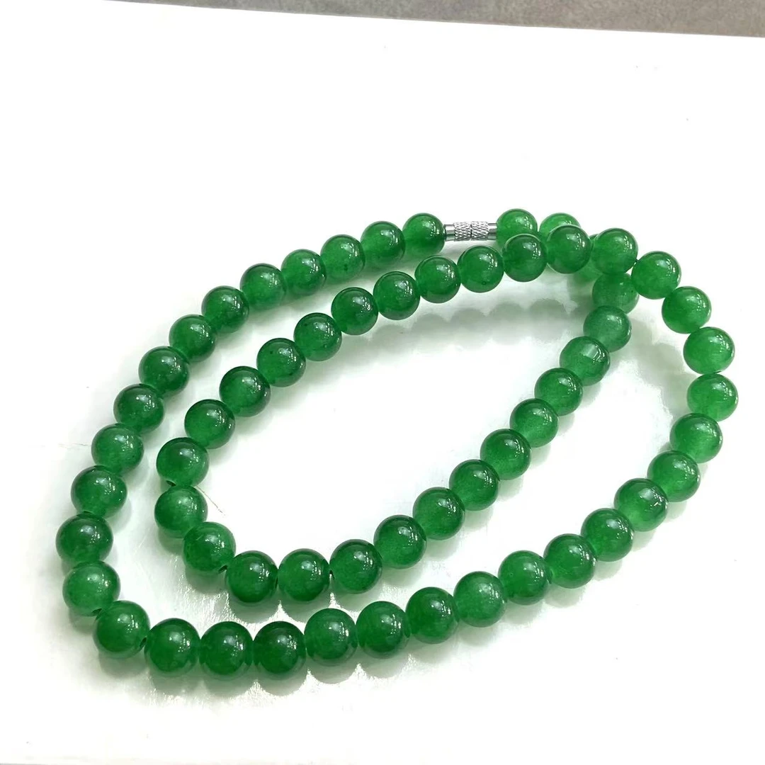 典藏高端绿圆珠项链