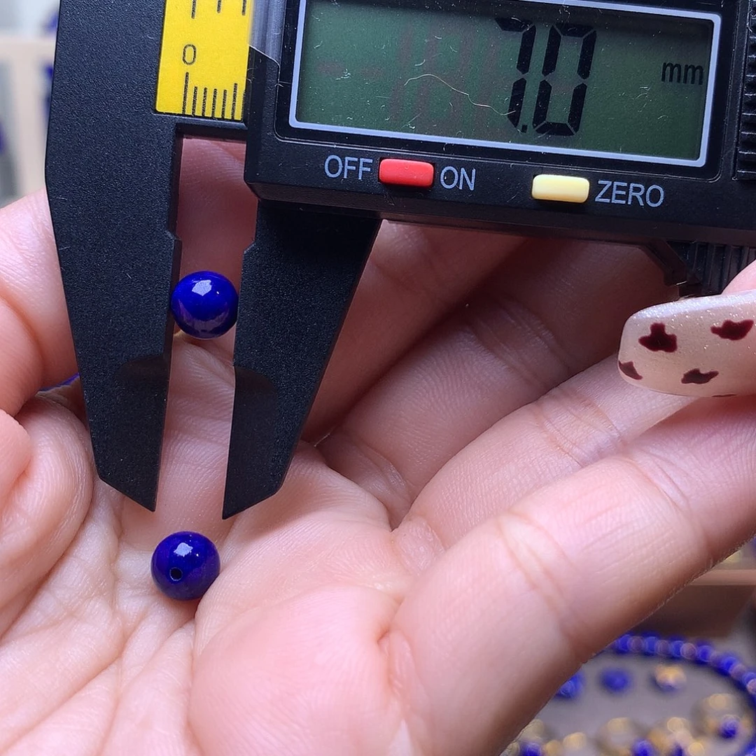 拉****青金石未镶嵌7m一对纯260元